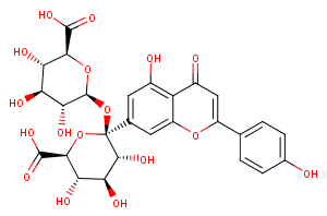 Apigenin-7-diglucuronide Chemical Structure