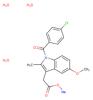 Indomethacin sodium hydrate Chemical Structure