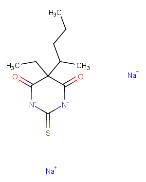 Thiopental sodium Chemical Structure