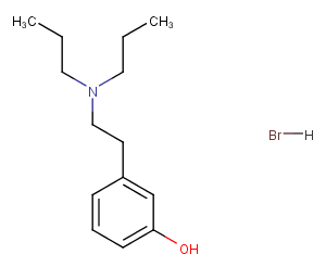 Phenol, m-(2-(dipropylamino)ethyl)-, hydrobromide Chemical Structure