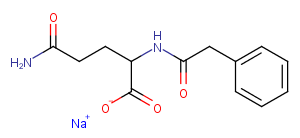 Sodium phenylacetyl glutamine Chemical Structure