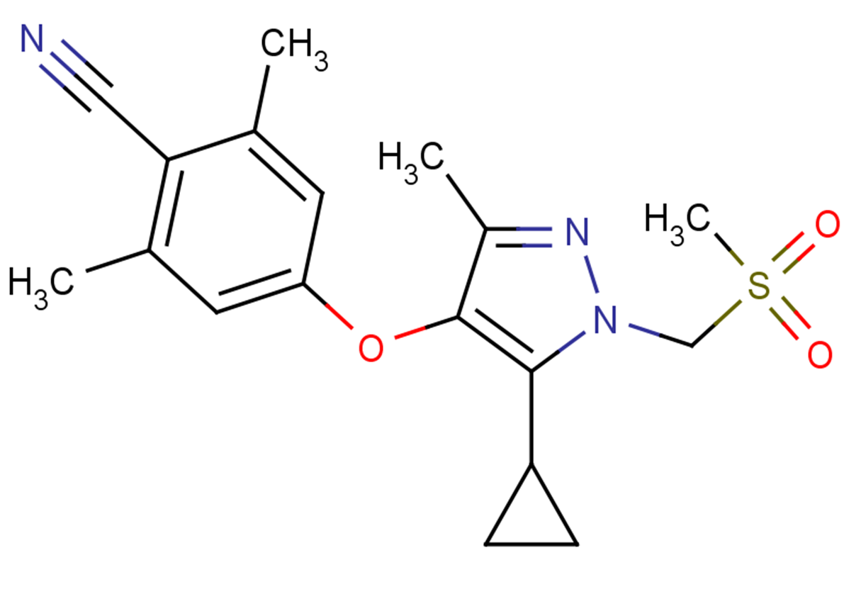Benzonitrile, 4-[[5-cyclopropyl-3-methyl-1-[(methylsulfonyl)methyl]-1H-pyrazol-4-yl]oxy]-2,6-dimethyl-