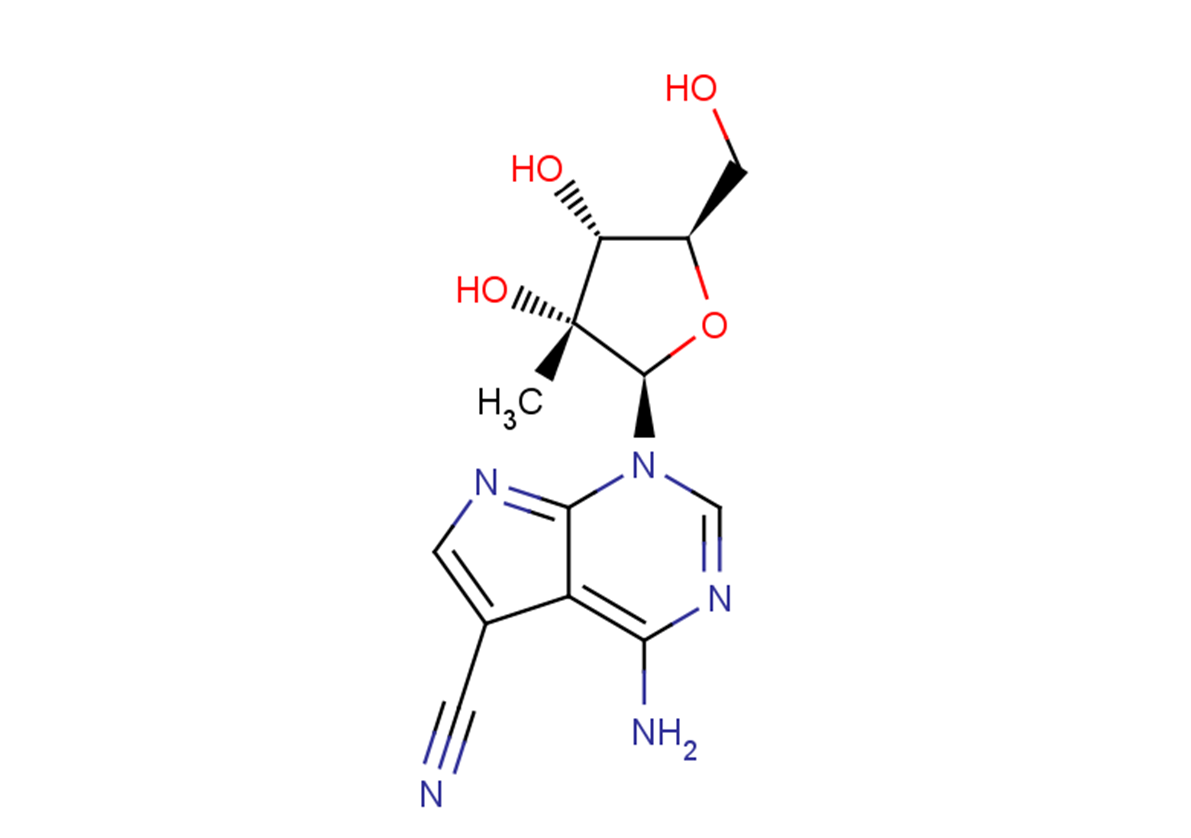 4-Amino-5-cyano-1-(2-b-C-methyl-b-D-ribofuranosyl)-7H-pyrrolo[2.3-d]pyrimidine Chemical Structure