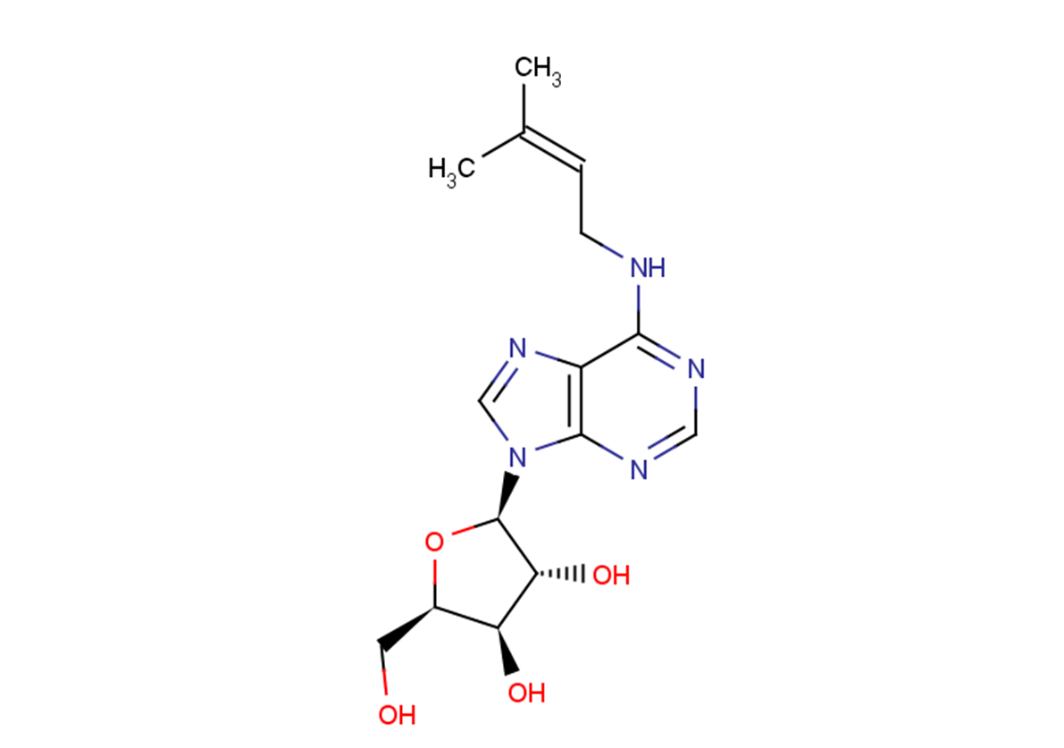1-(b-D-Xylofuranosyl)-N6-isopentenyl adenine Chemical Structure