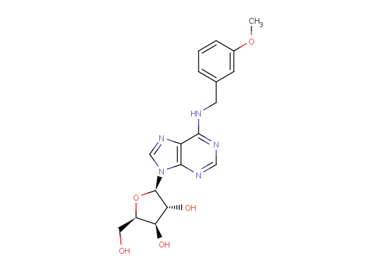 1-(b-D-Xylofuranosyl)-N6-(m-methoxybenzyl)   adenine Chemical Structure
