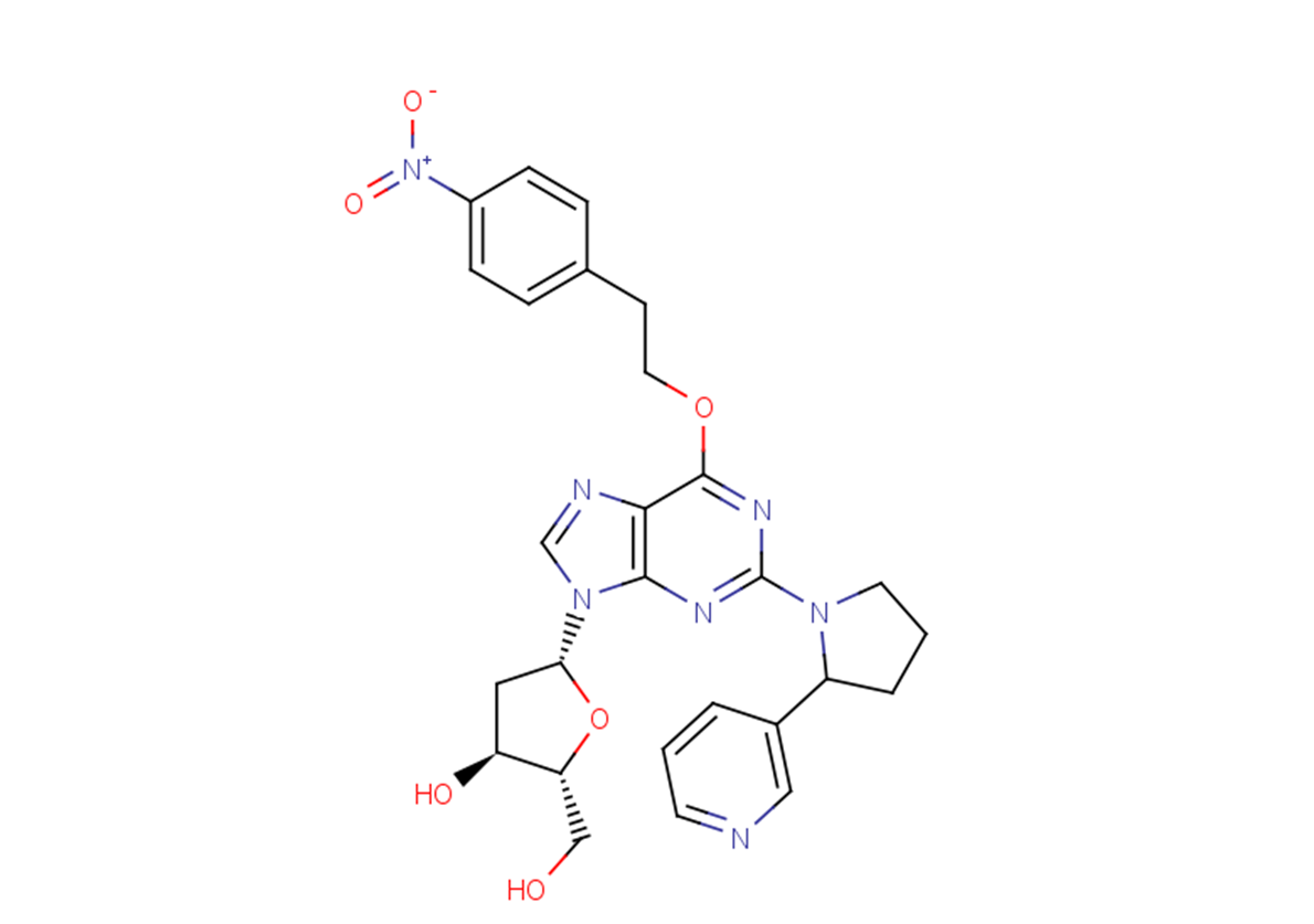 6-O-[2-(4-Nitrophenyl)ethyl]-2-[(3-pyridyl)pyrrolidin-1-yl]-2’-deoxyinosine Chemical Structure