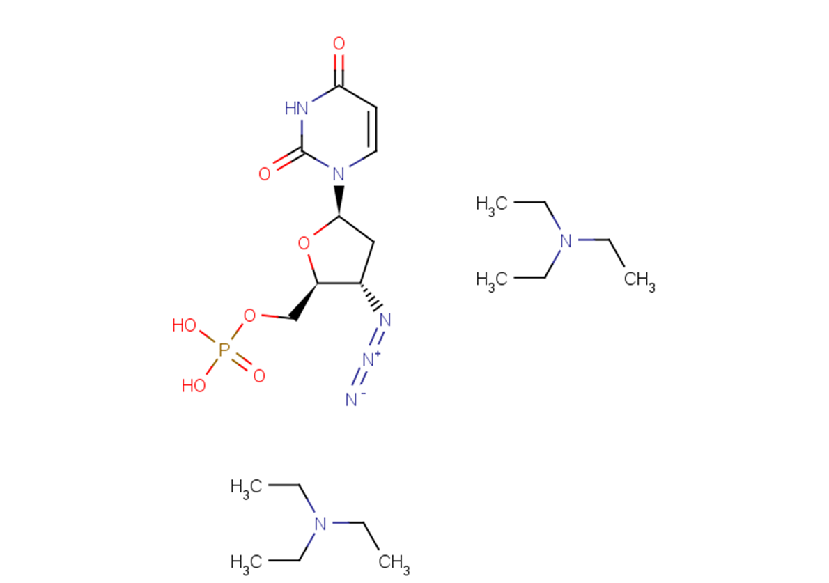 3’-Azido-2’,3’-dideoxyuridine 5’-phosphate  diammonium salt Chemical Structure