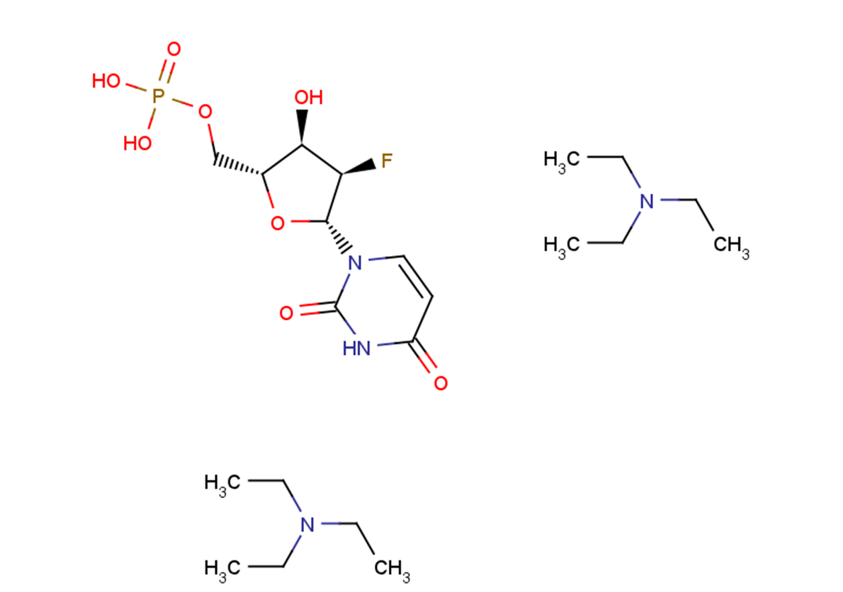 2’-Deoxy-2’-fluorouridine   5’-monophosphate triethyl ammonium Chemical Structure