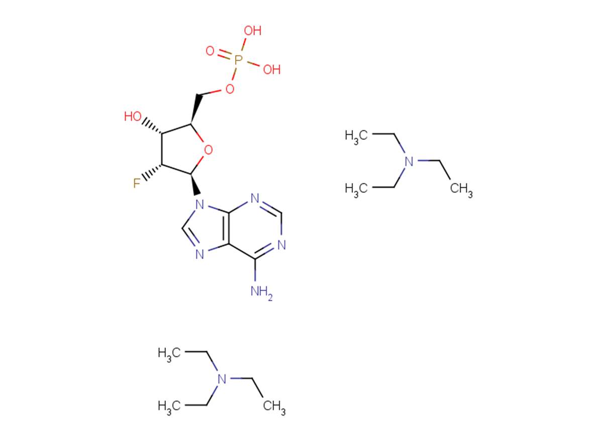2’-Deoxy-2’-fluoroadenosine   5’-monophosphate triethyl ammonium Chemical Structure
