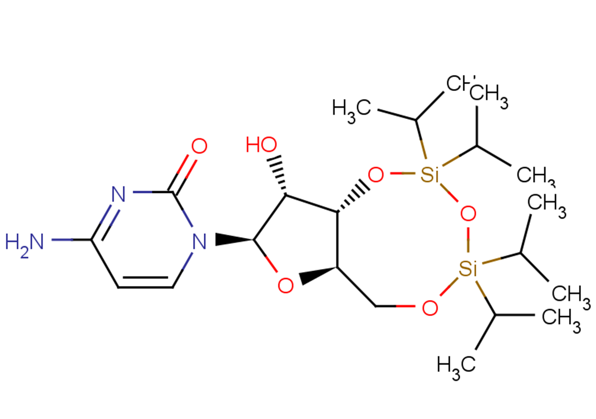 3,5-O-[1,1,3,3-tetrakis(1-methylethyl)-1,3-disiloxanediyl] cytidine Chemical Structure