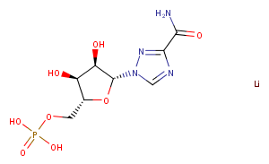 Ribavirin 5'-monophosphate (lithium salt) Chemical Structure