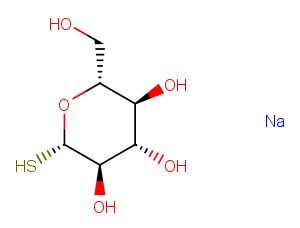 1-thio-β-D-Glucose (sodium salt) Chemical Structure