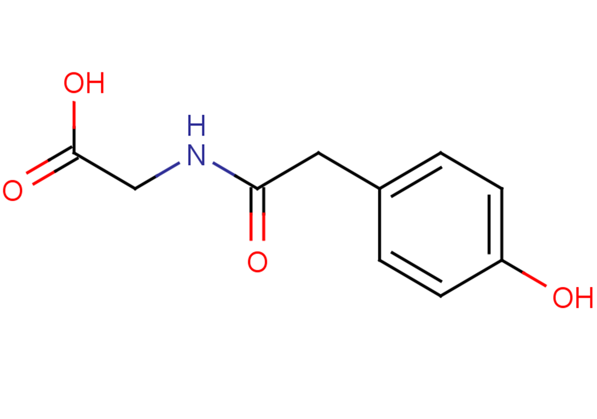 Hydroxyphenylacetylglycine Chemical Structure