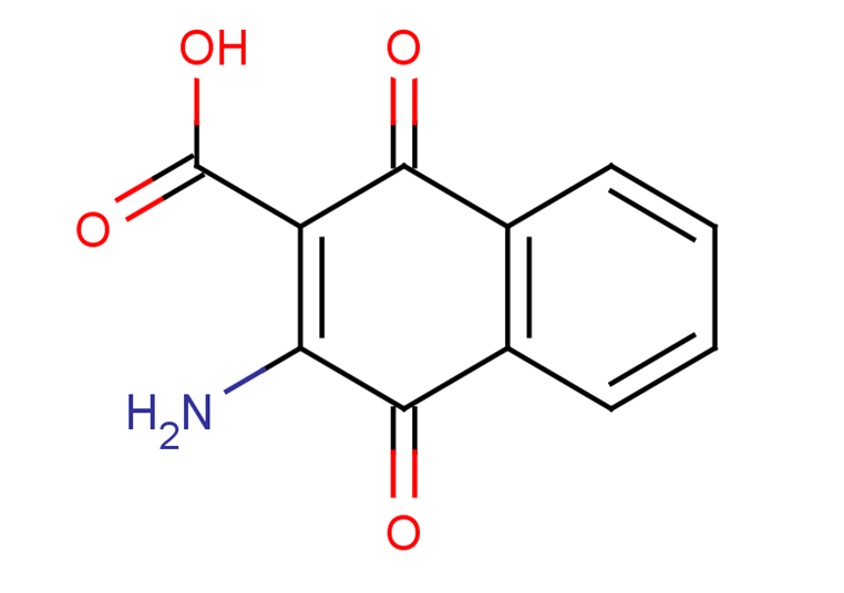 2-Amino-3-carboxy-1,4-naphthoquinone Chemical Structure