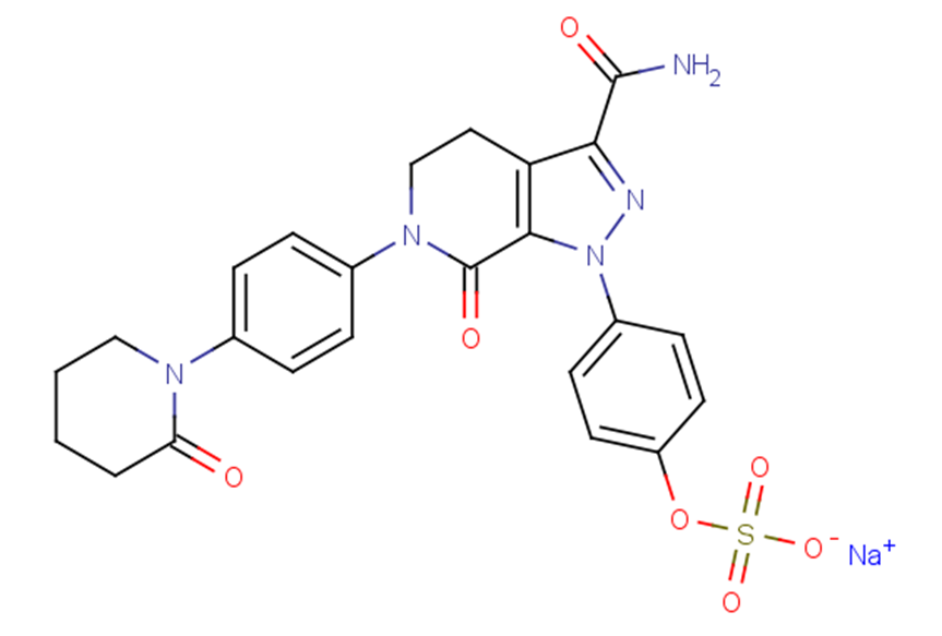 O-Desmethyl apixaban sulfate sodium Chemical Structure