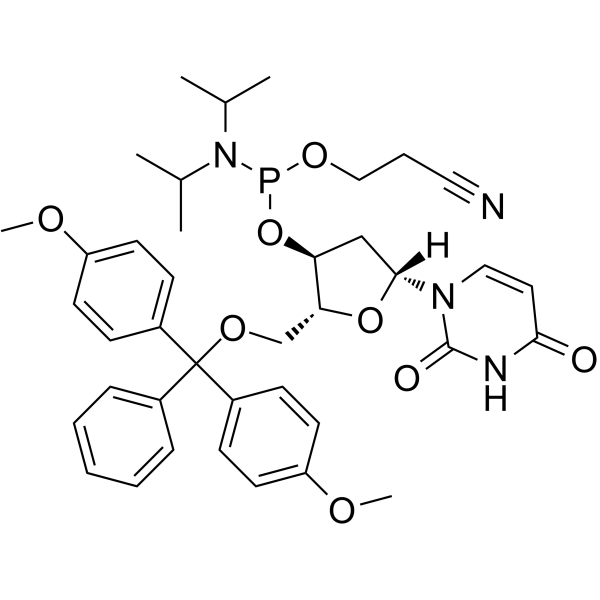 DMT-dU-CE Phosphoramidite Chemical Structure