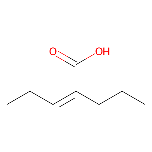 (E,Z)-2-propyl-2-Pentenoic Acid Chemical Structure