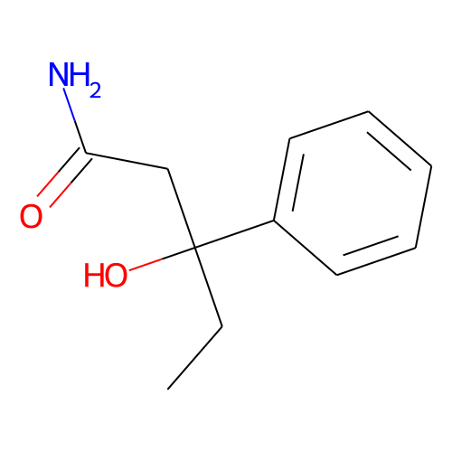 3-hydroxy-3-phenylpentanamide Chemical Structure