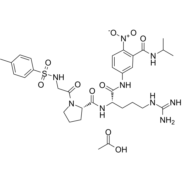 Tos-Gly-Pro-Arg-ANBA-IPA acetate Chemical Structure