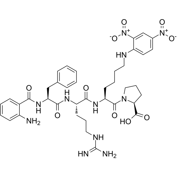 Abz-FR-K(Dnp)-P-OH Chemical Structure