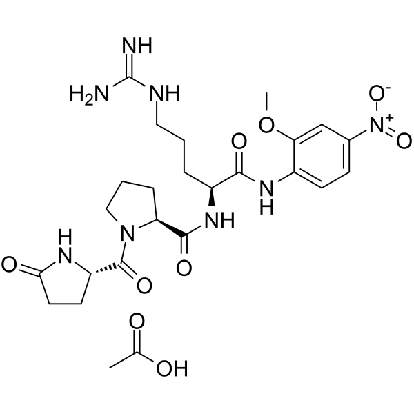 pGlu-Pro-Arg-MNA monoacetate Chemical Structure