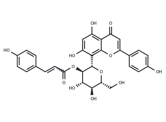Vitexin 2''-O-p-coumarate Chemical Structure