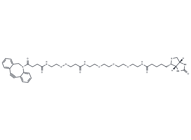 DBCO-S-S-PEG3-biotin Chemical Structure
