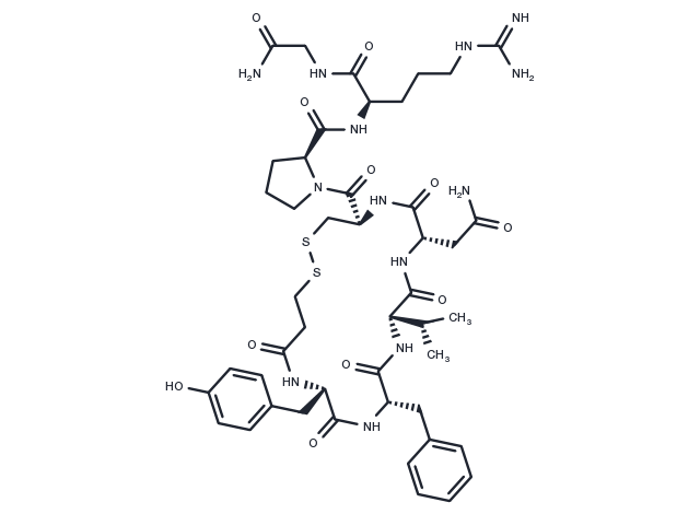 [Deamino-4-valine, 8-D-arginine]-Vasopressin Chemical Structure