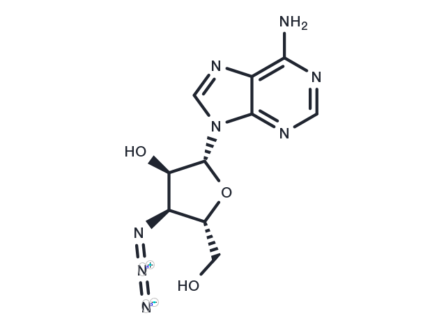 3’-Azido-3’-deoxyadenosine Chemical Structure
