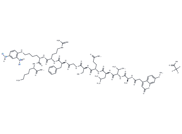 Mca-AVLQSGFR-K(Dnp)-K-NH2 TFA Chemical Structure