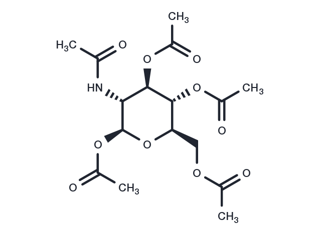 β-D-Glucosamine Pentaacetate Chemical Structure