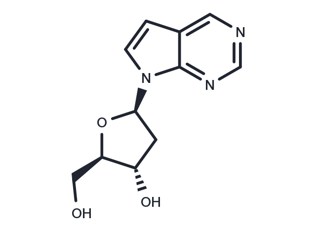 7-(2-Deoxy-b-D-ribofuranosyl)-7H-pyrrolo[2,3-d]pyrimidine Chemical Structure