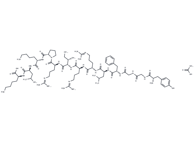 Porcine dynorphin A(1-13) acetate Chemical Structure