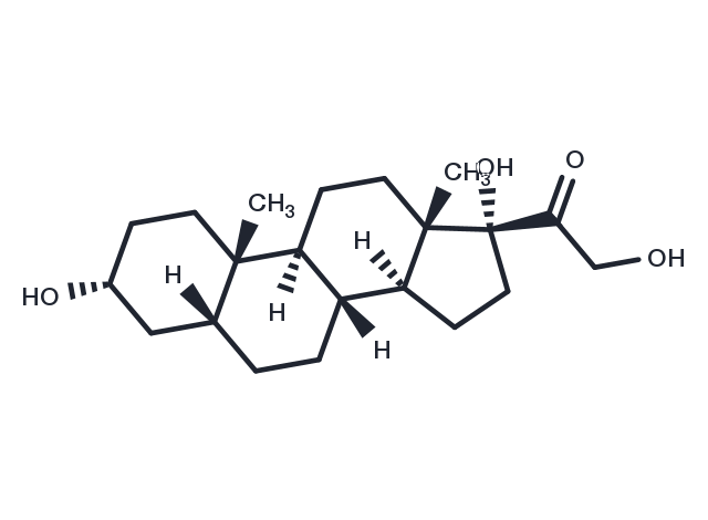 Tetrahydro-11-deoxy Cortisol Chemical Structure