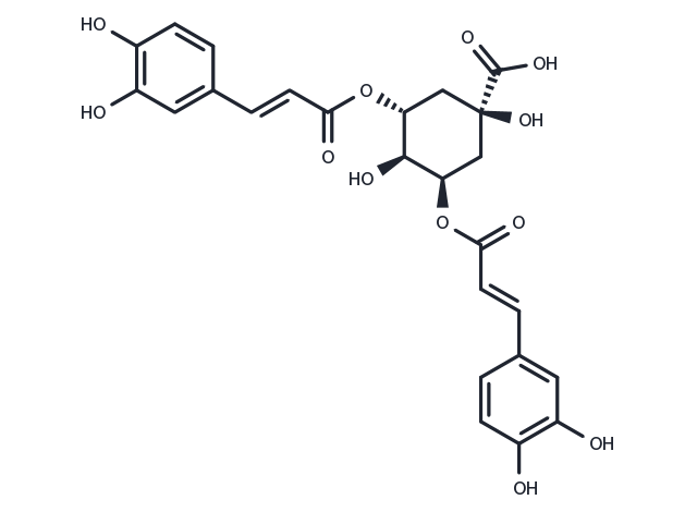 3,5-O-Dicaffeoylquinic acid Chemical Structure