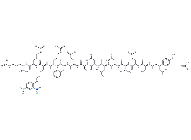 Mca-SEVNLDAEFR-K(Dnp)-RR-NH2 acetate Chemical Structure