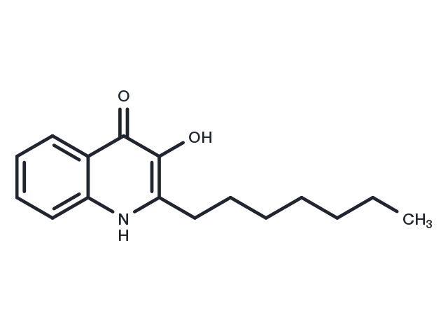 2-heptyl-3-hydroxy-4(1H)-Quinolone Chemical Structure
