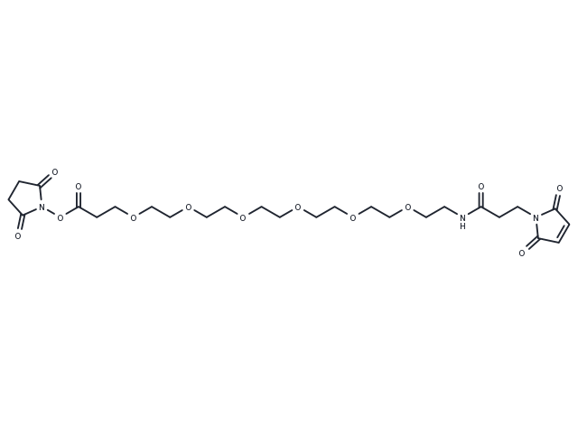 Mal-amido-PEG6-NHS ester Chemical Structure