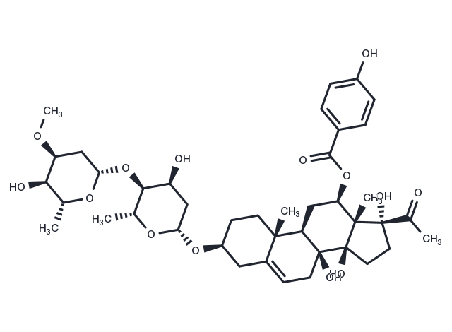 Qingyangshengenin 3-O-β-D-cymaropyranosyl-(1→4)-β-D-digitoxopyranoside Chemical Structure