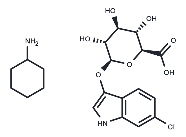 6-Chloro-3-indolyl-β-D-Glucuronide (cyclohexylammonium salt) Chemical Structure