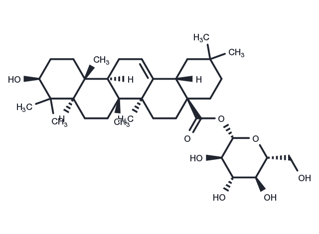 Oleanolic acid 28-O-β-D-glucopyranoside Chemical Structure