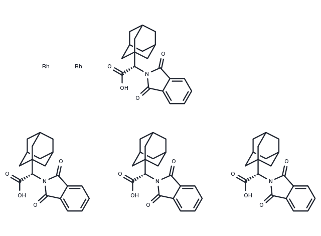 Tetrakis[(S)-(+)-(1-adamantyl)-(N-phthalimido)acetato]dirhodium(II) Chemical Structure