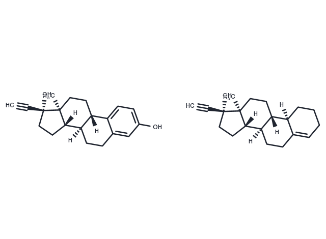 Ethynylestradiol mixture with lynestrenol Chemical Structure