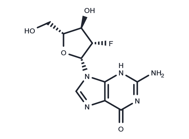 2'-Deoxy-2'-fluoro-beta-D-arabinoguanosine Chemical Structure