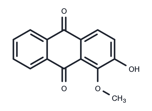 2-Hydroxy-1-methoxyanthraquinone Chemical Structure