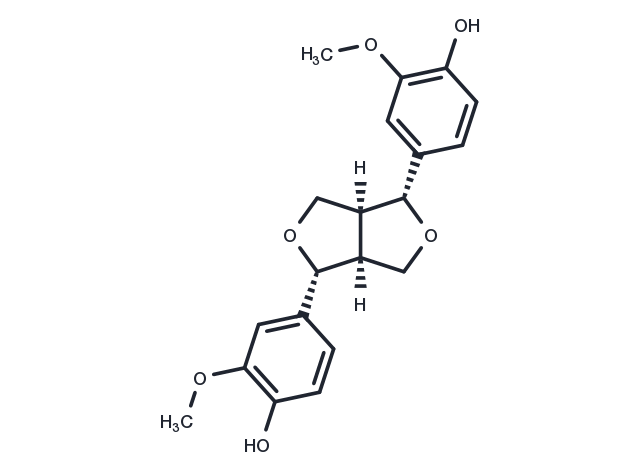 (-)-Pinoresinol Chemical Structure