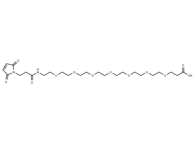 Mal-amido-PEG7-acid Chemical Structure