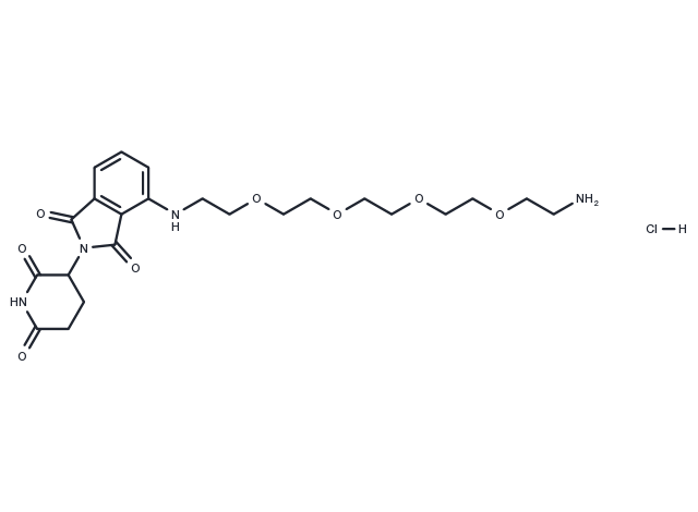 Pomalidomide-PEG4-C2-NH2 hydrochloride Chemical Structure