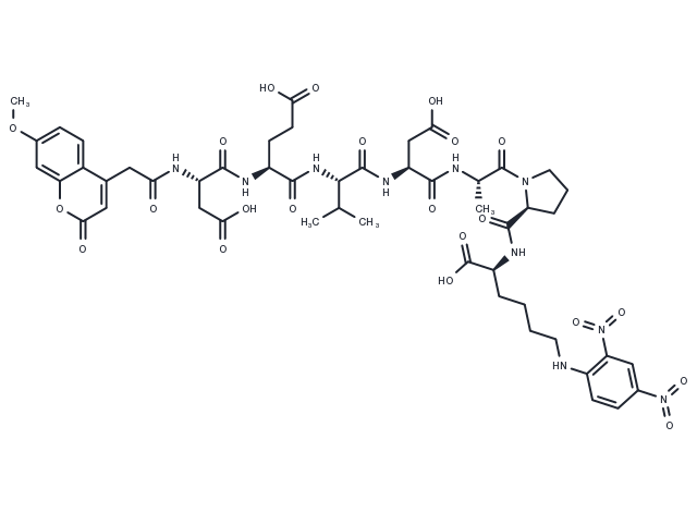 Mca-DEVDAPK(Dnp)-OH Chemical Structure
