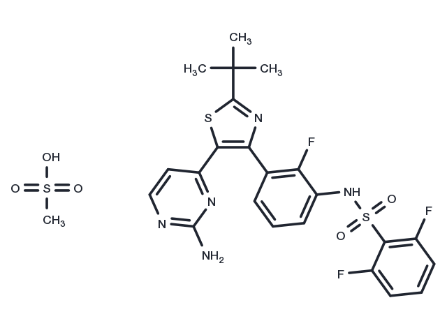 Dabrafenib Mesylate Chemical Structure